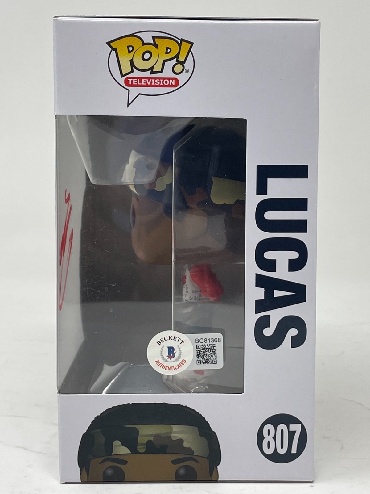 Caleb McLaughlin Stranger Things Signed Autograph Lucas Funko Pop 807 BAS COA