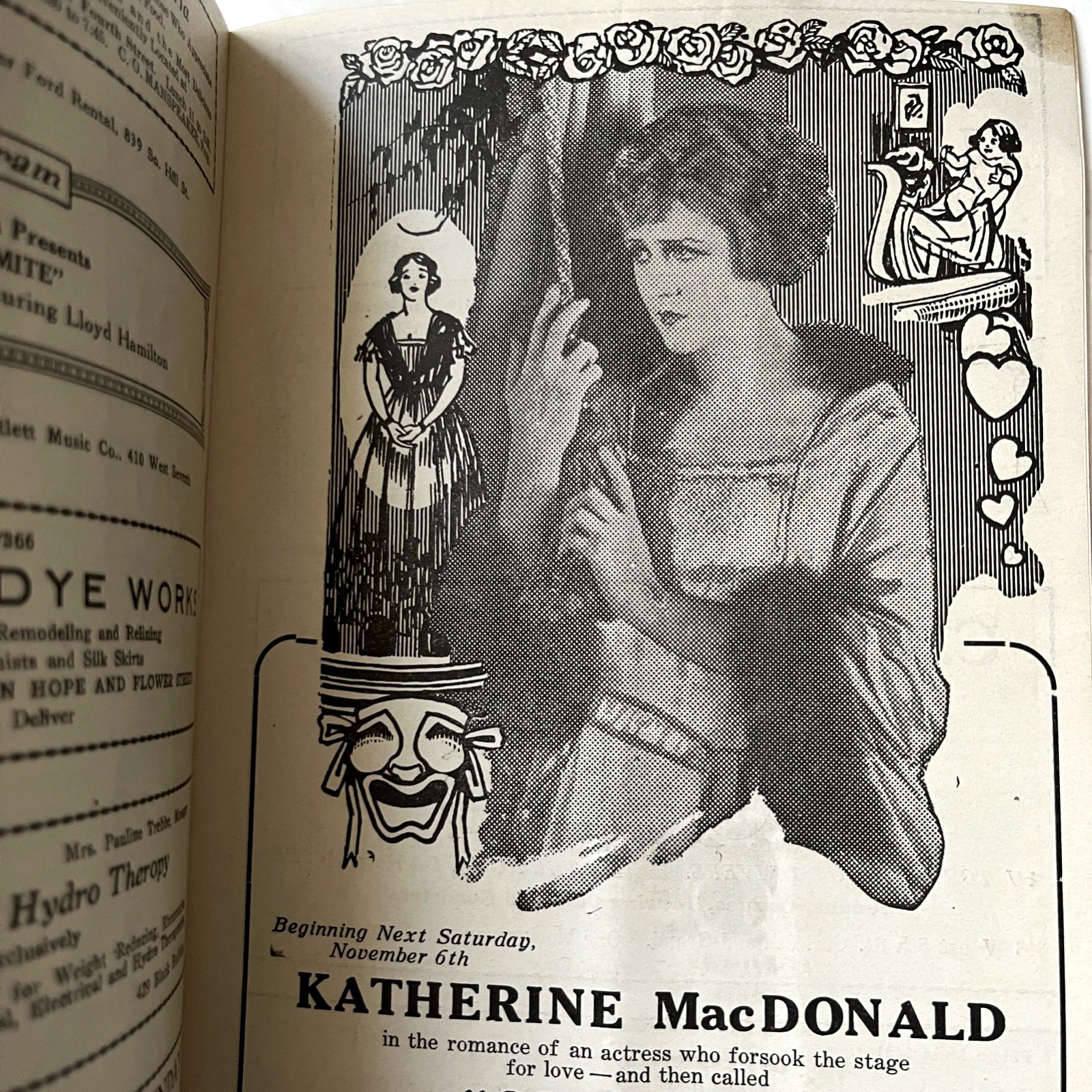 Vintage Kinema Theater Programs – 1920 & 1921 Los Angeles CA. Movie Theatre
