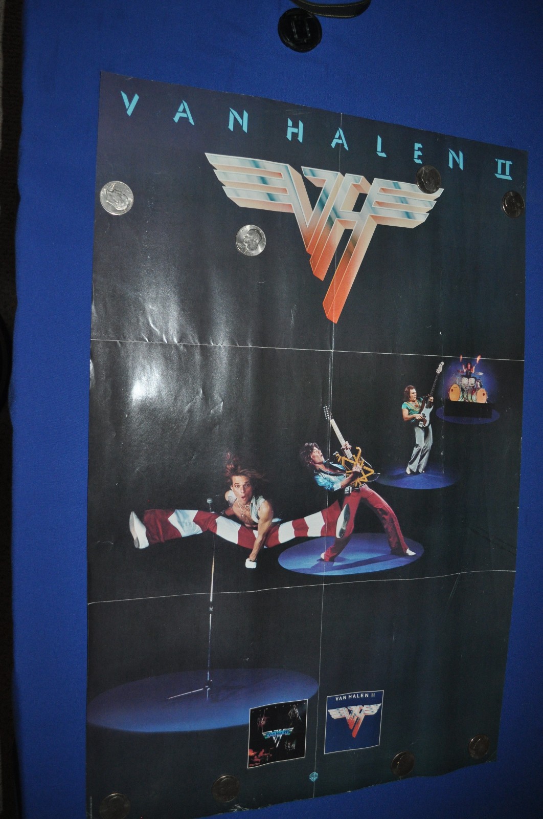 Vintage Original Van Halen II 1979 Album Poster 35 x 23 1/4 Promotional Rock Ad