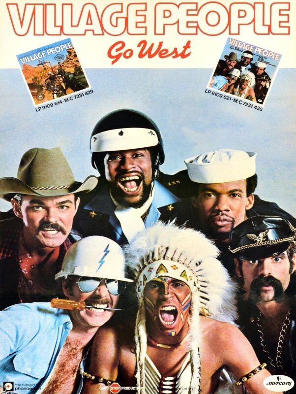 The VILLAGE PEOPLE – Go West! NEW Sign: 18×24″ USA Steel XL Size