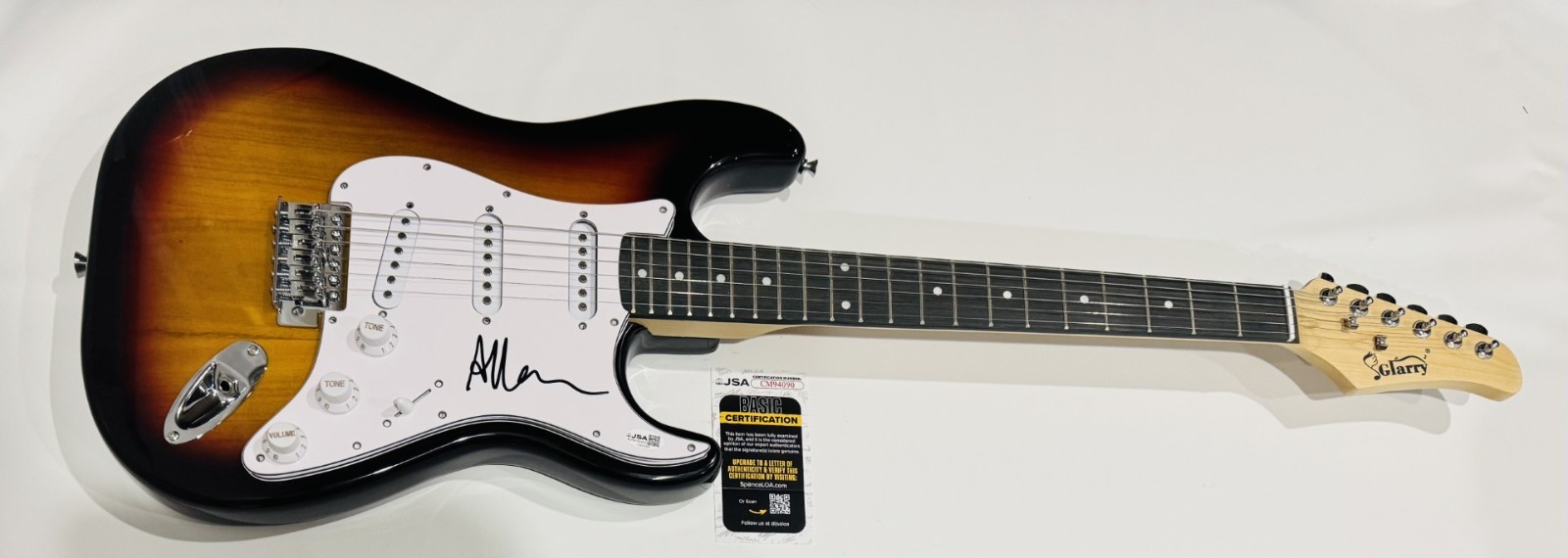 ALLAN RAYMAN SIGNED SUNBURST ELECTRIC GUITAR AUTOGRAPHED JSA COA