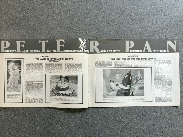 Original 1989 Disney PETER PAN Pressbook Complete 8-Page Media Folder Near Mint