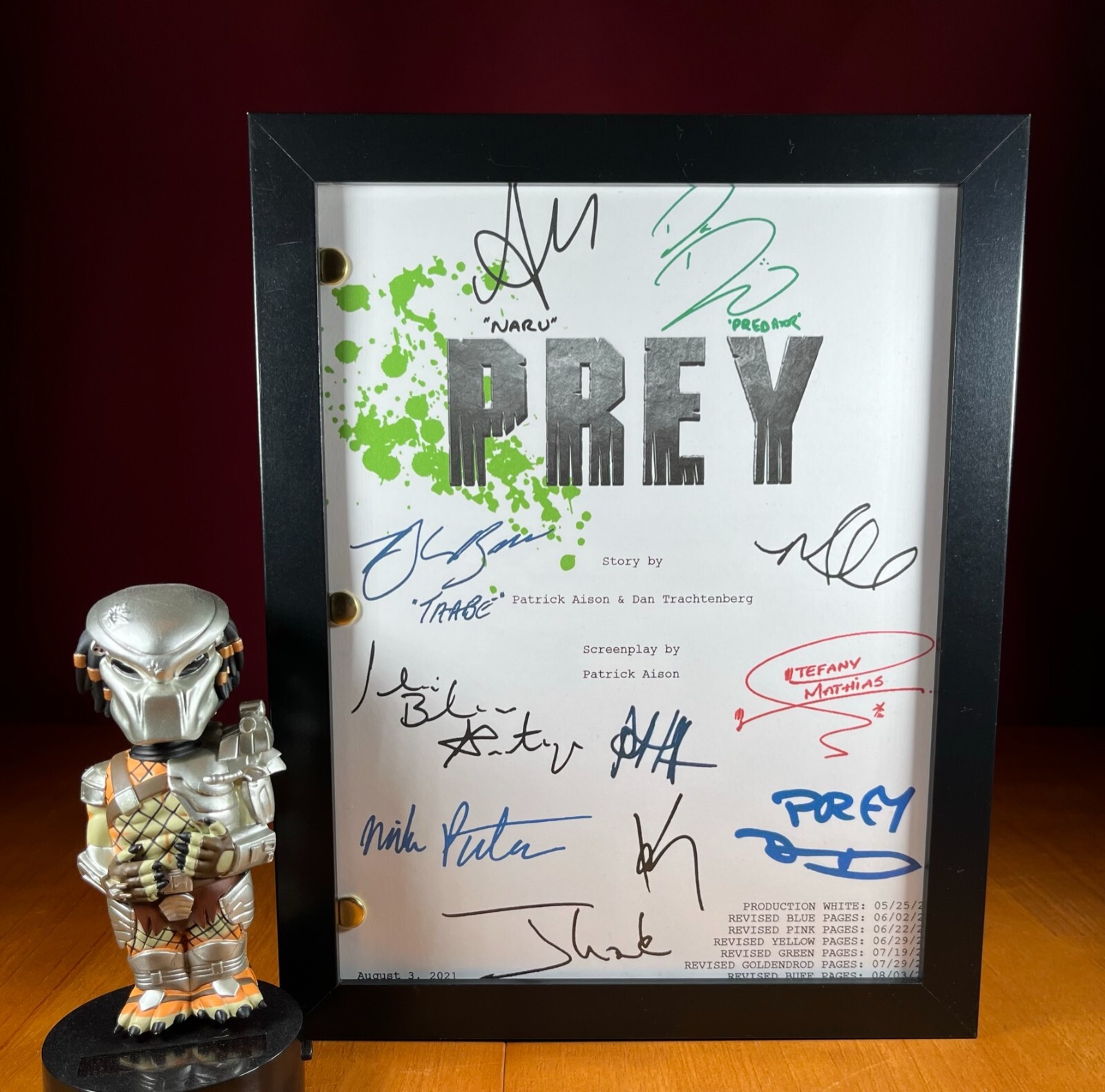 Prey Script Signed- Autograph Reprints – Full Script – Predator