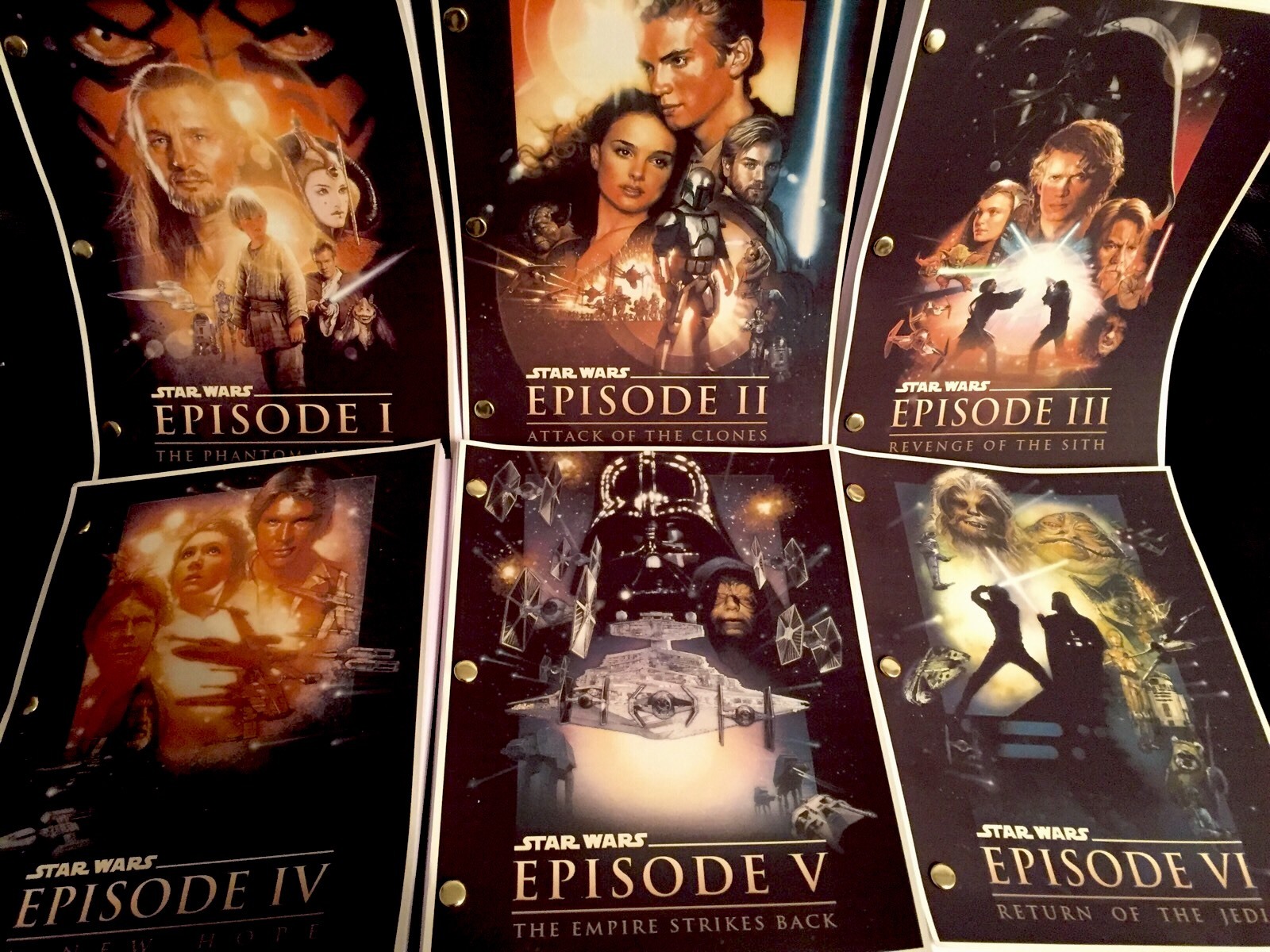 Star Wars™ EPISODES I – VII Original Screenplays (1977-2015) Rare Script Set