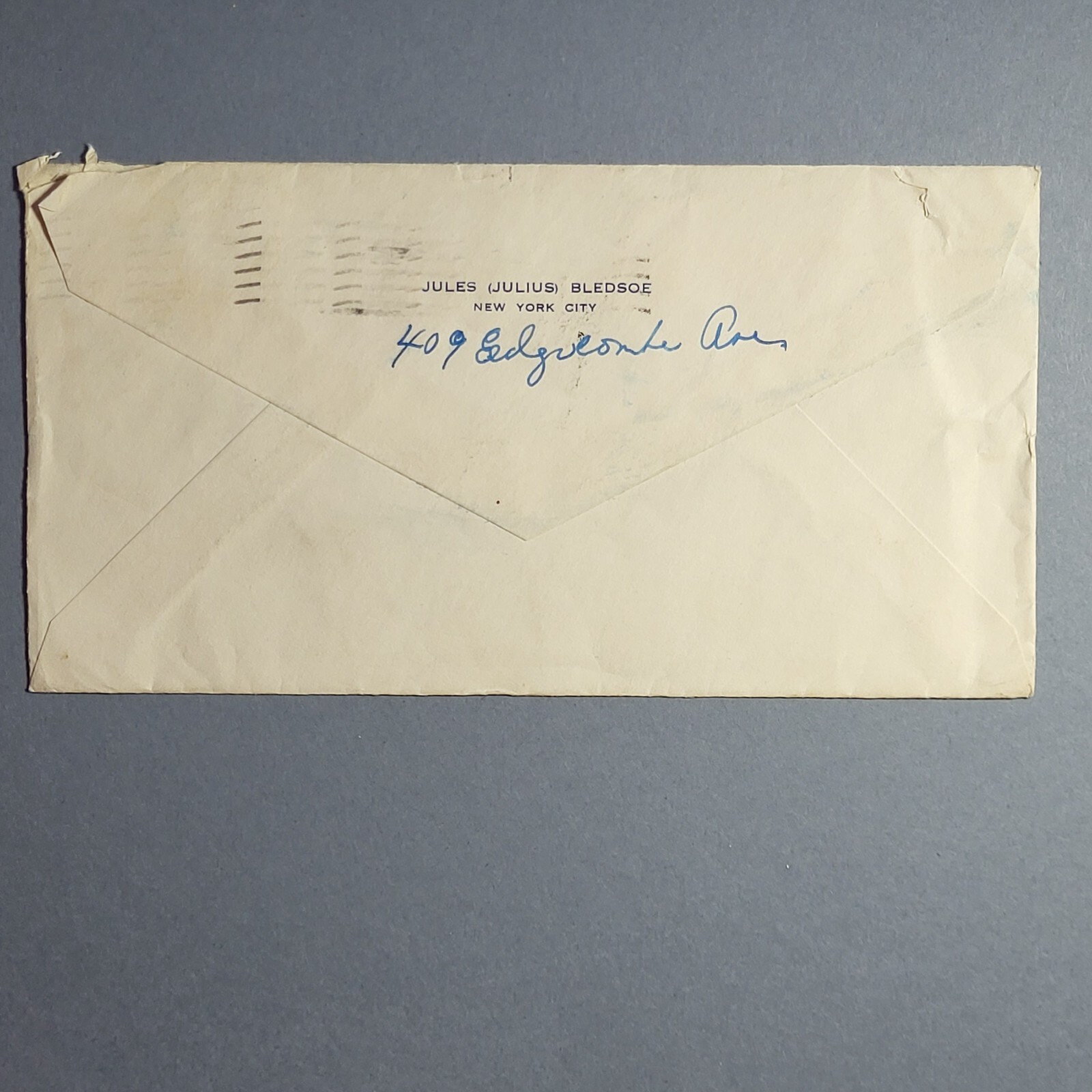 Hand written & Signed Letter from Jules Bledsoe – Famous American Opera Signer
