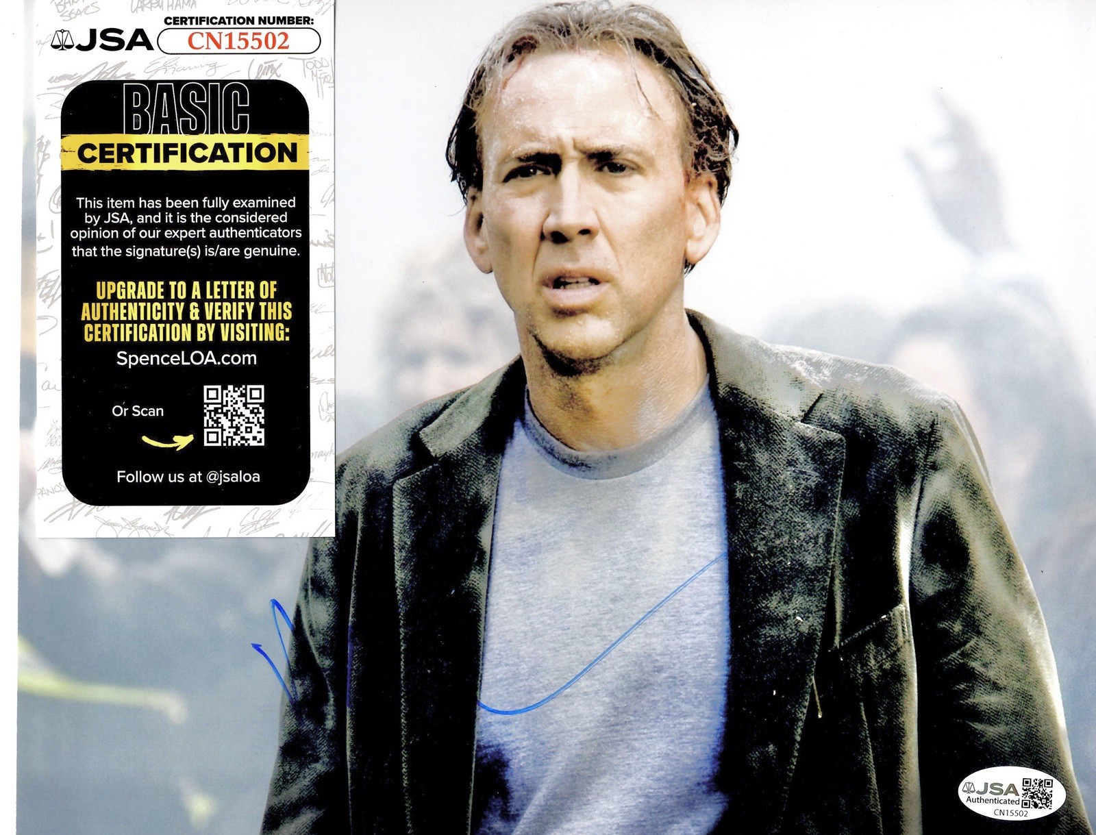 Nicolas Cage Signed 8×10 Photo Autographed Ghost Rider JSA COA