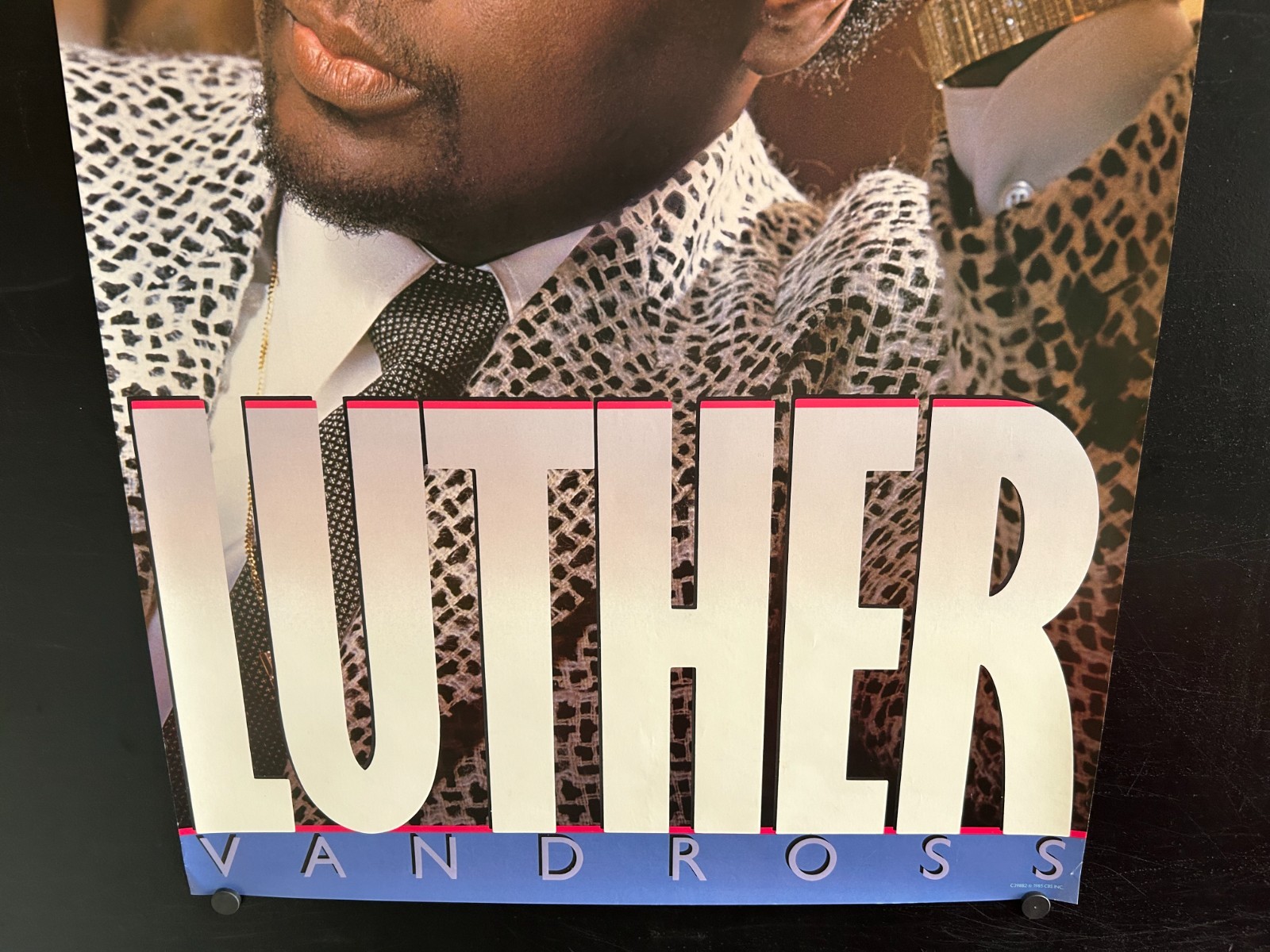 Original LUTHER VANDROSS 1985 CBS Records Music Promotional Poster 24×35