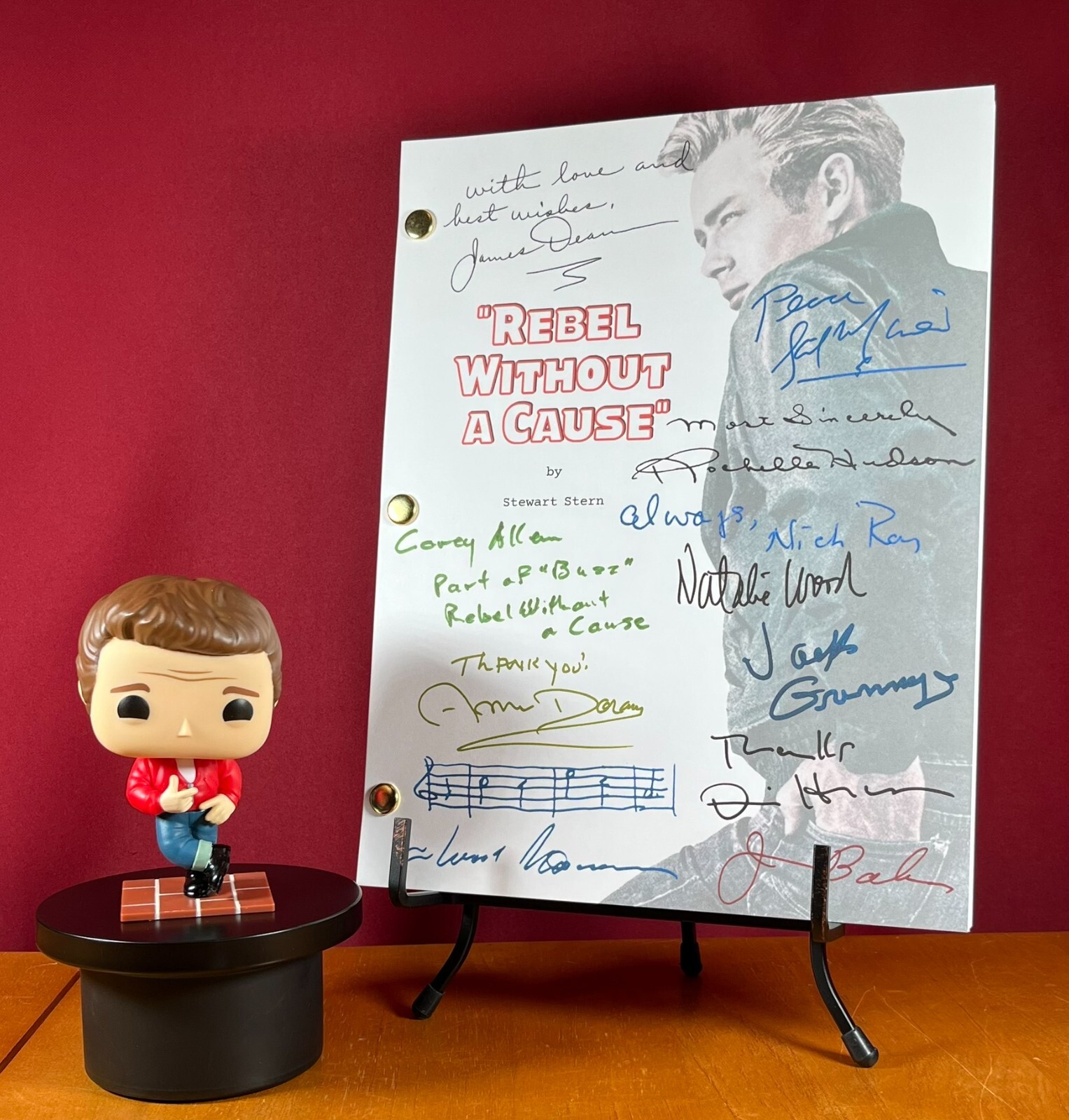 Rebel Without A Cause Script Signed- Autograph Reprints- James Dean
