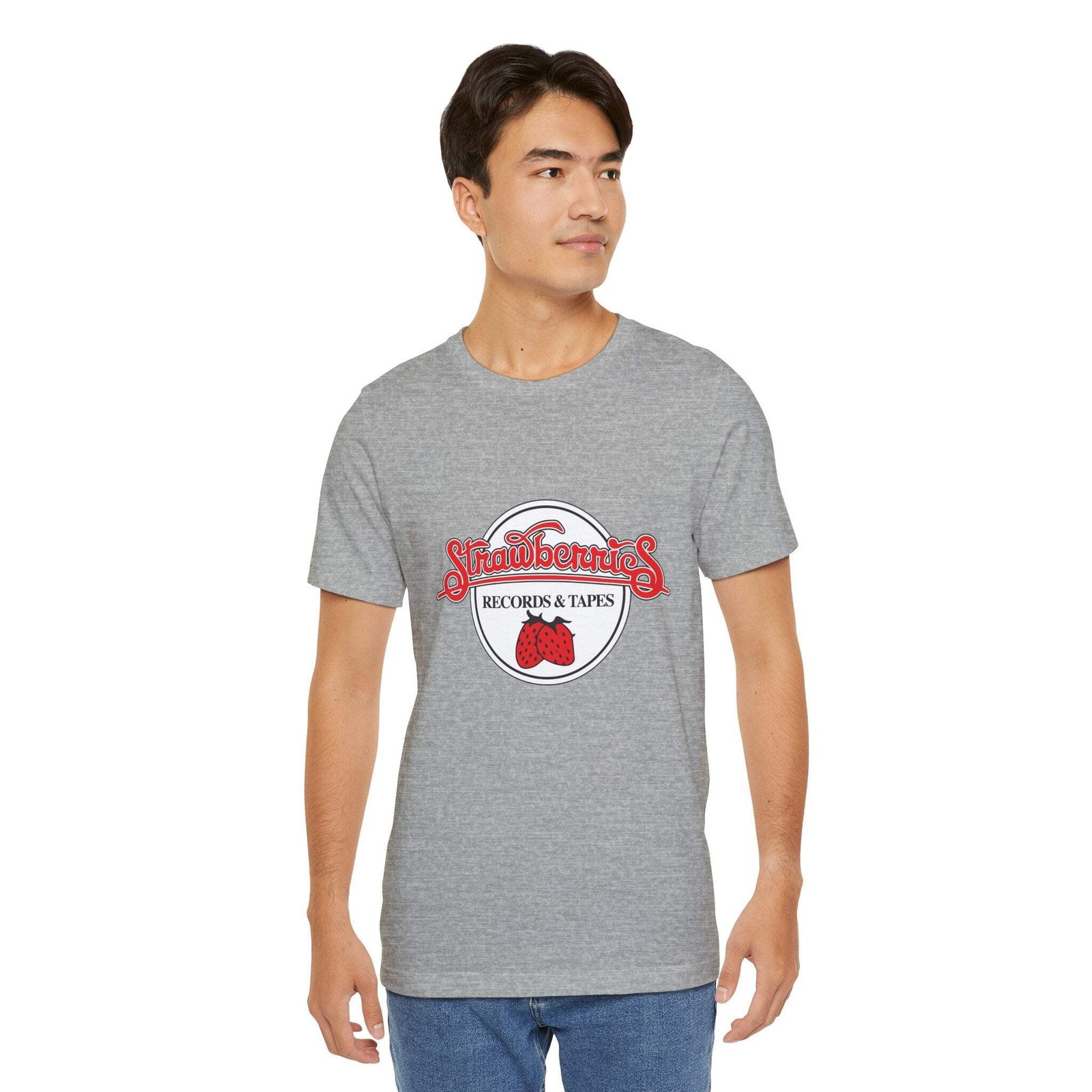 Vintage Strawberries Records Logo Unisex Jersey Short Sleeve T-Shirt