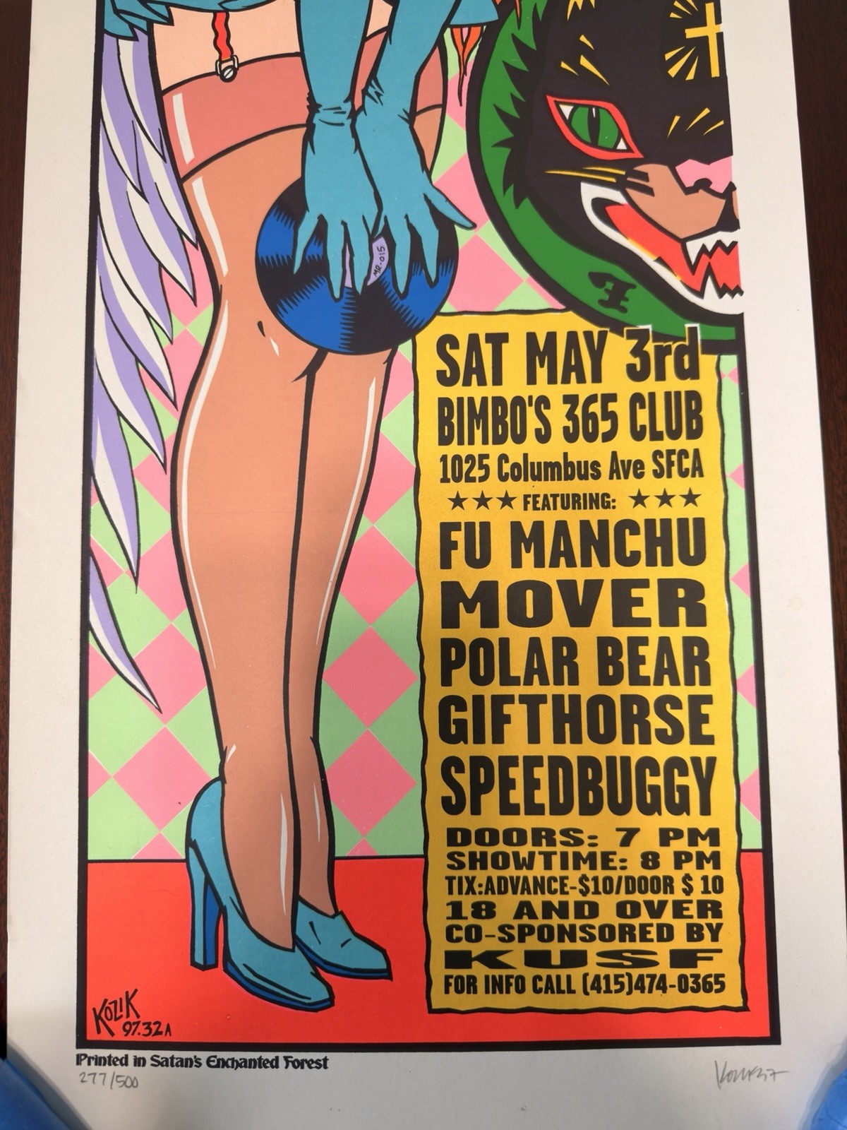 Frank Kozik Mans Ruin Records Showcase Bimbo’s San Francisco CA Signed/Numbered