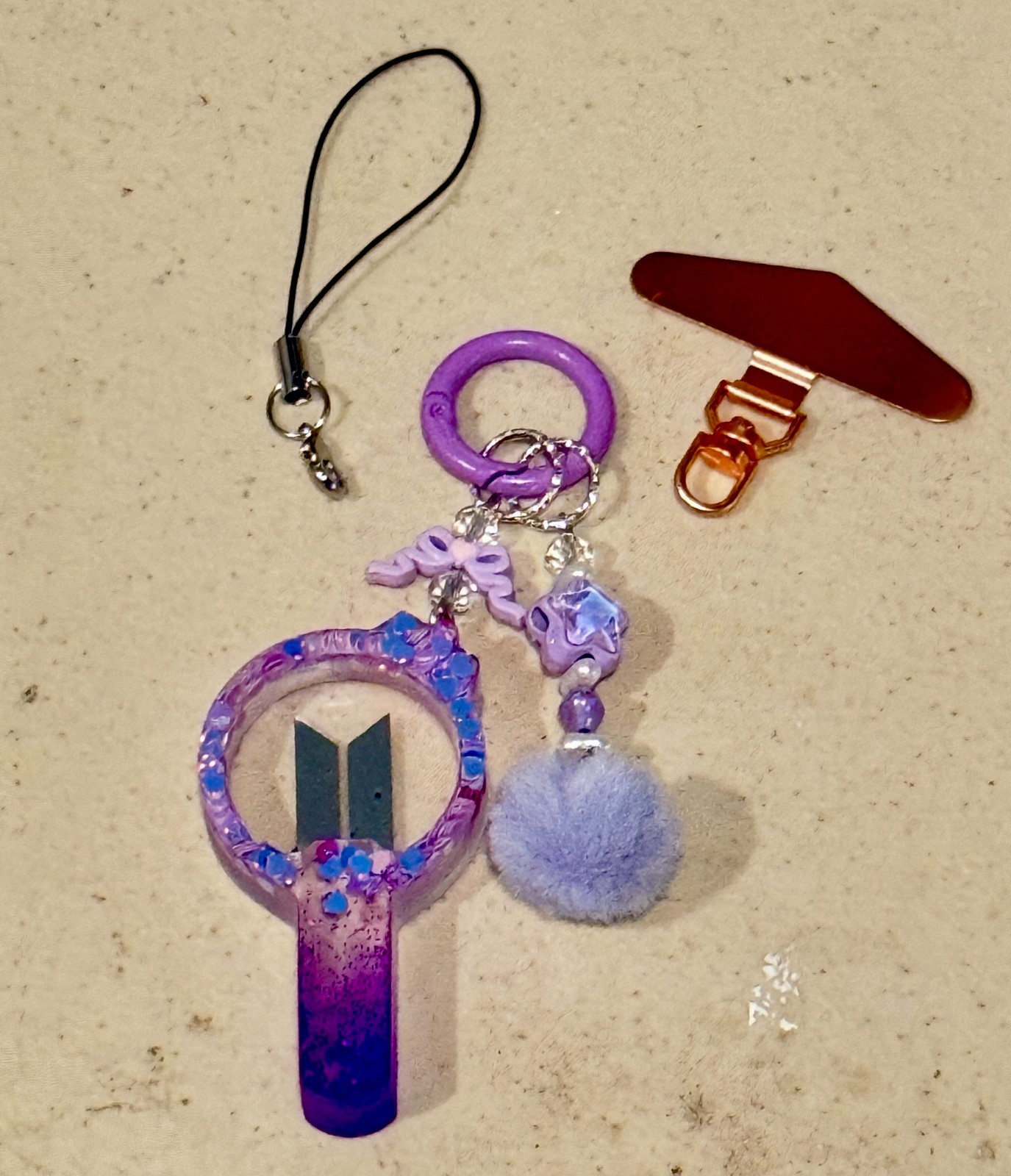 BTS ARMY BOMB lightstick version 4 Inspired Handmade Resin Keychain