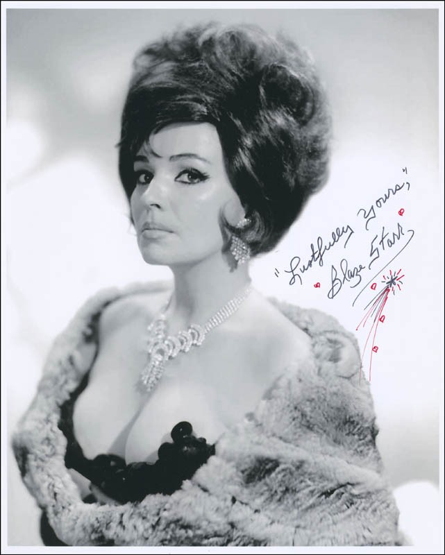 BLAZE STARR – AUTOGRAPHED SIGNED PHOTOGRAPH