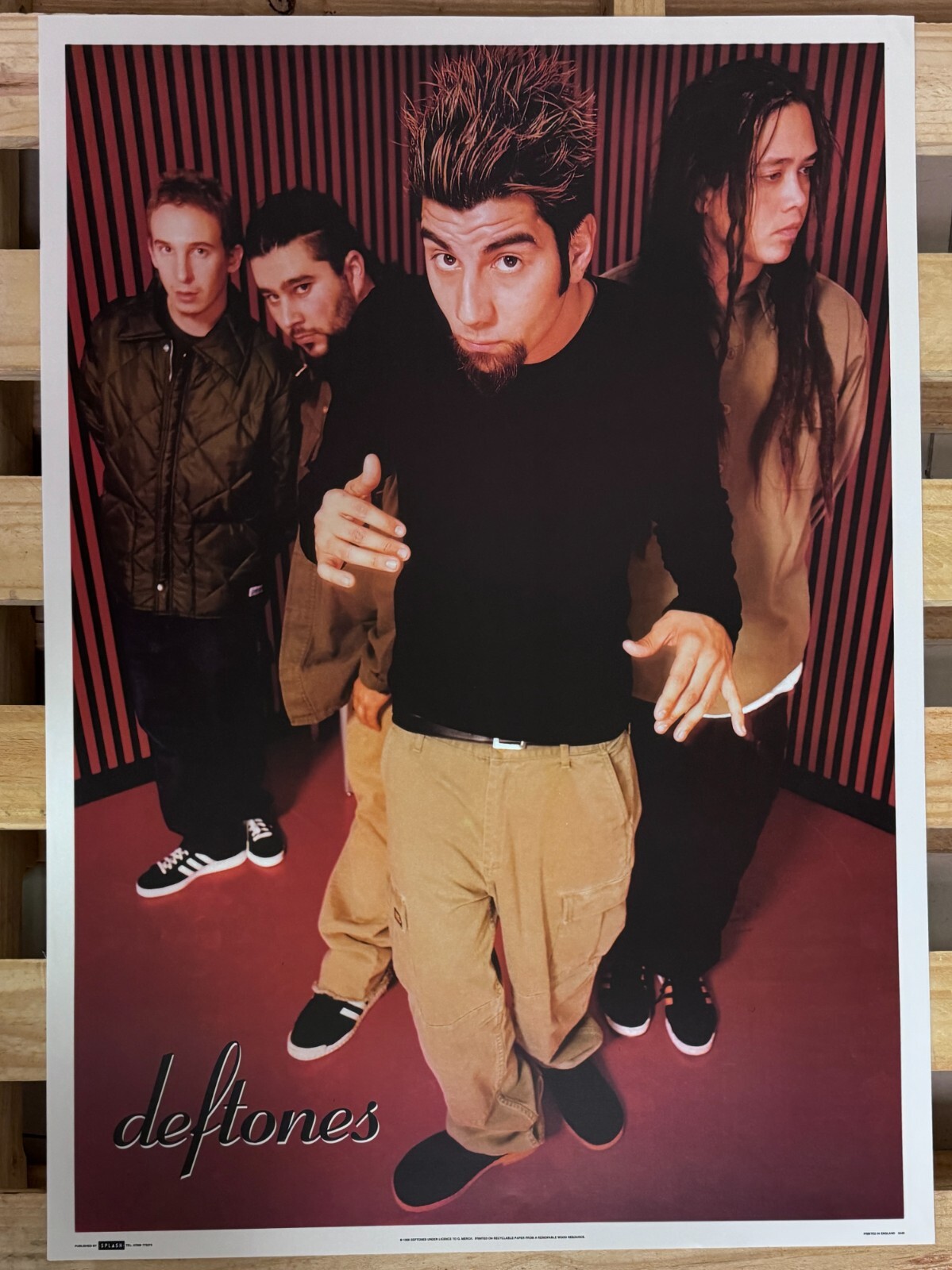 Deftones 1999 group photo vintage UK poster new old stock NOS 24″x36″