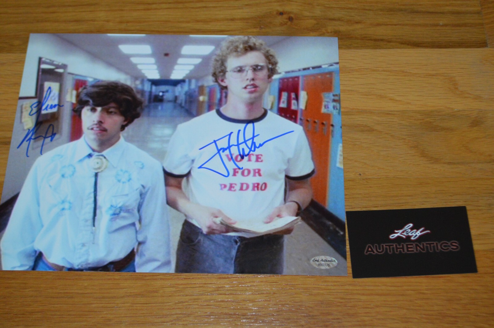 Jon Heder & Efren Ramirez Signed “Napolean Dynamite” 8×10 Photo w/ LEAF COA