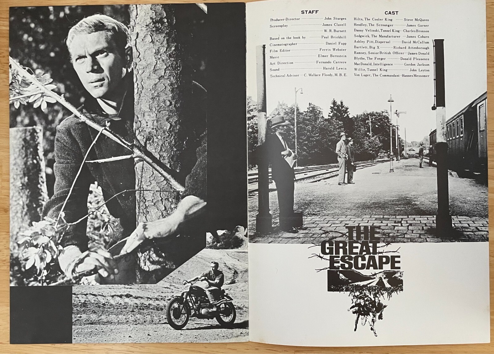 GREAT ESCAPE 1971 Japan Movie Program John Sturges Steve McQueen James Garner
