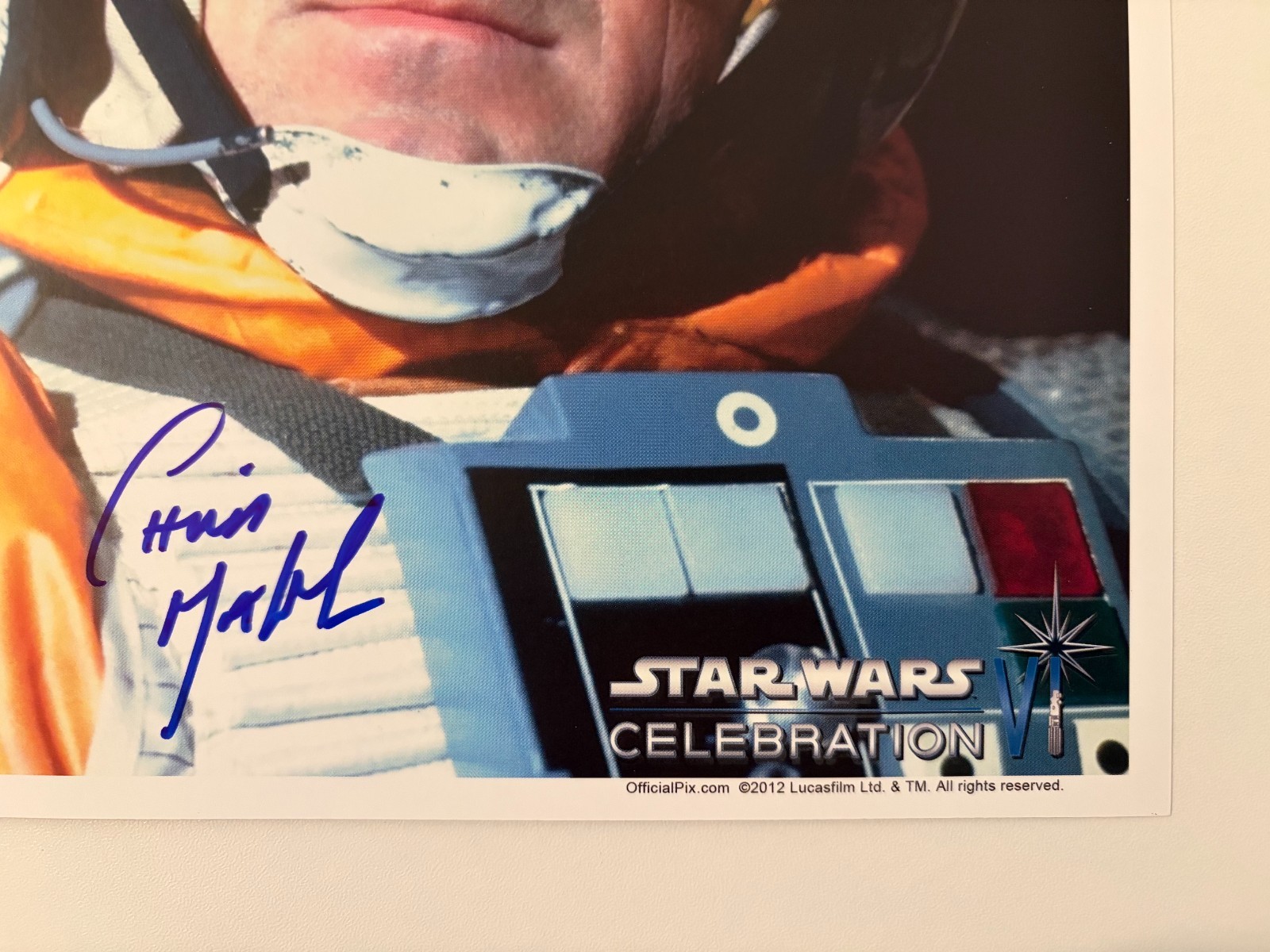 Chris Malcolm Signed OPX CVI 8×10 Star Wars EpV Zev Senesca (Rogue 2) Autograph