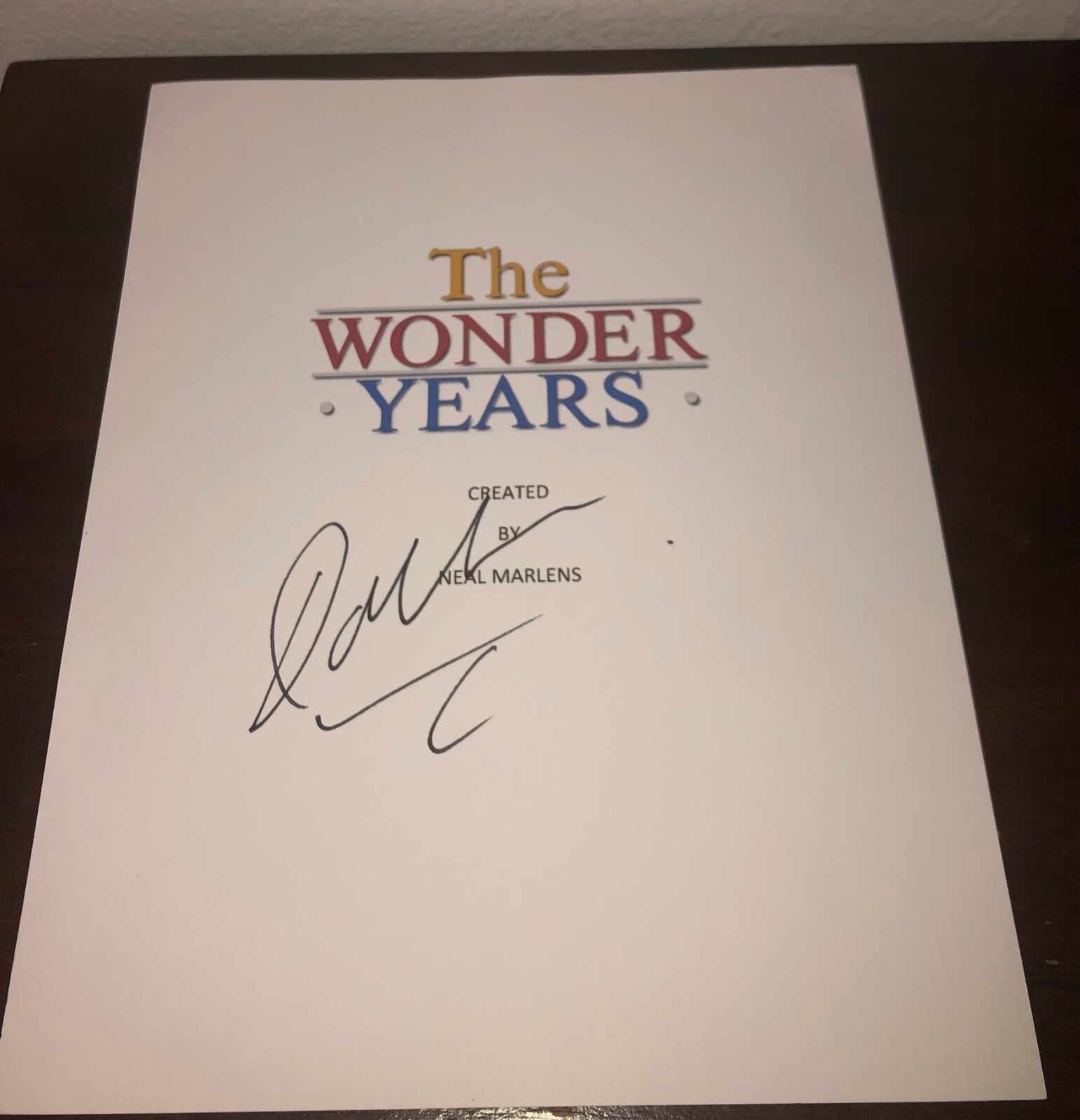 Danica McKellar The Wonder Years Winnie Cooper Signed Pilot Script Cover COA E2