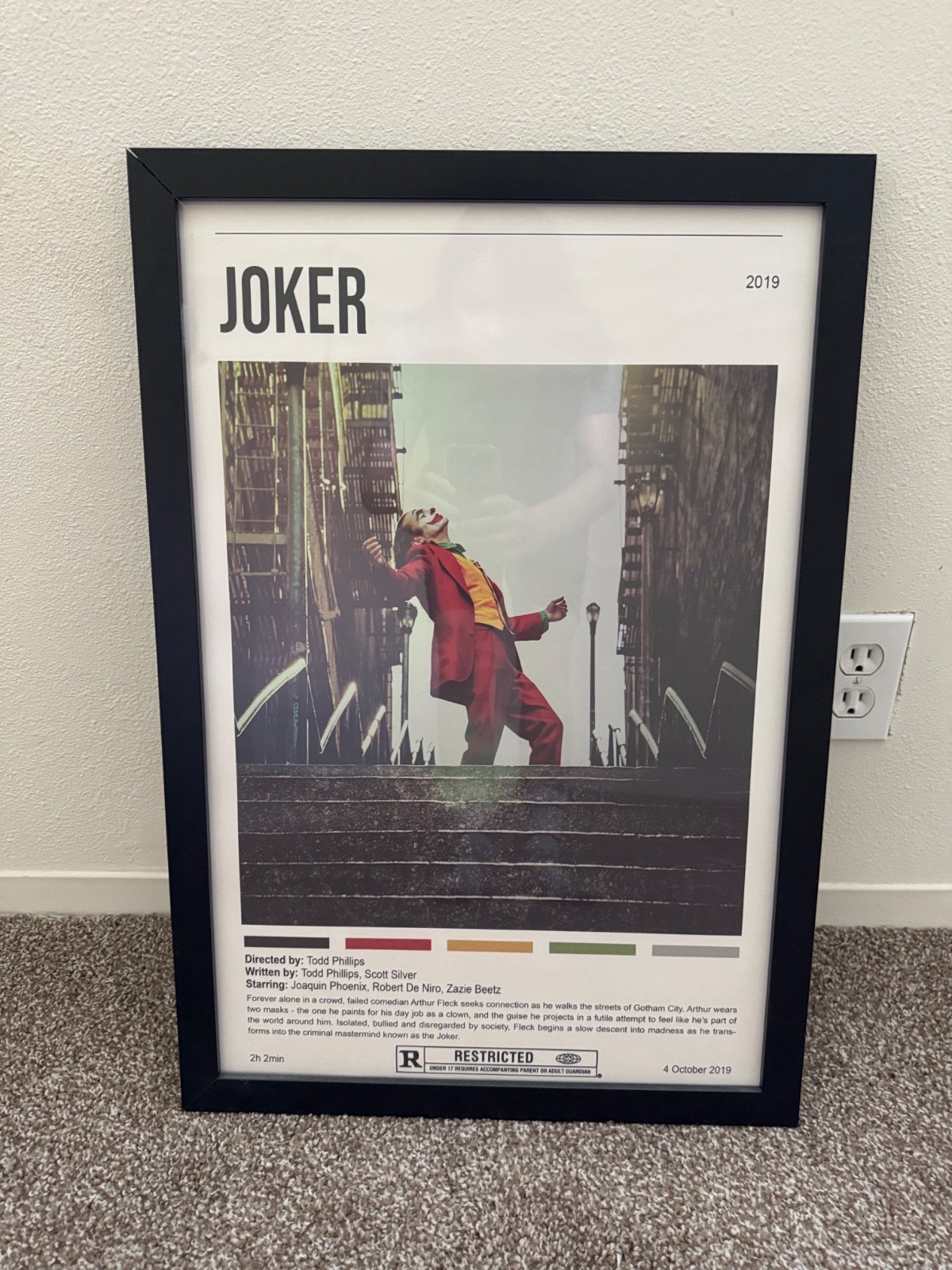 Joker Movie Poster 26×18, Includes Frame