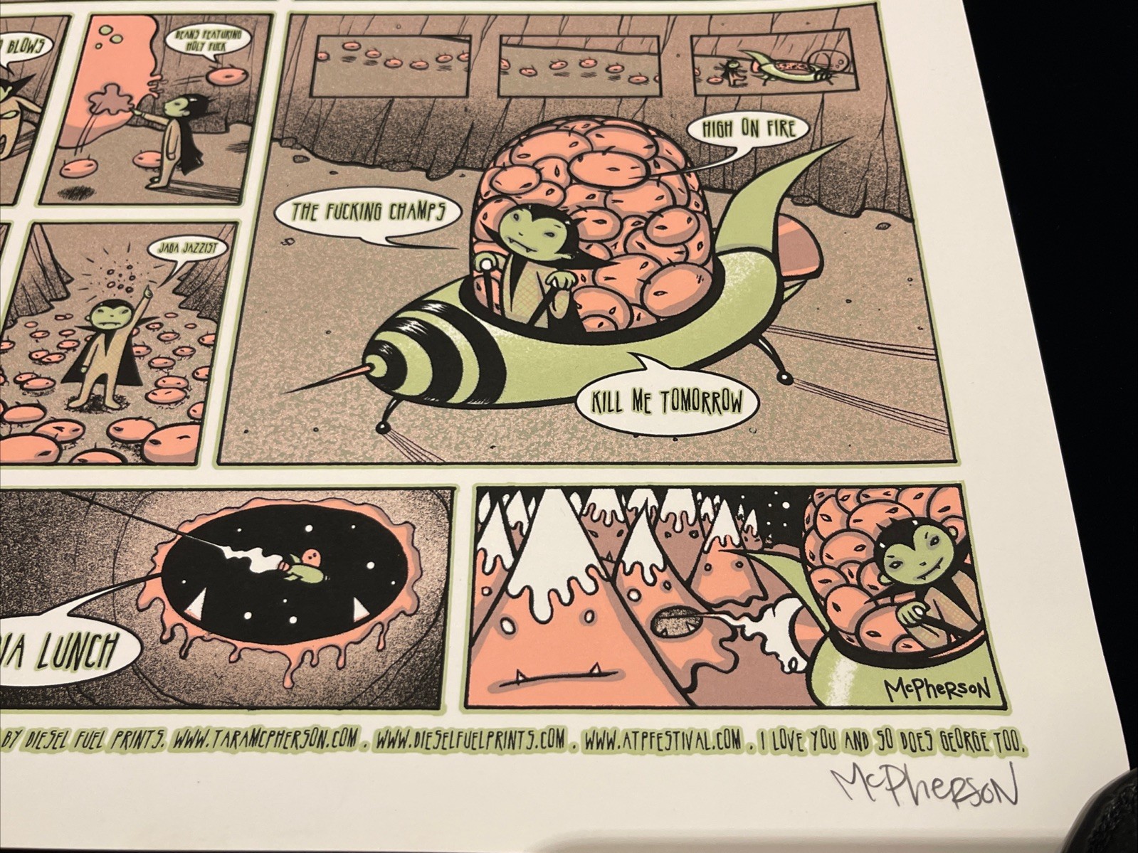 TARA McPHERSON MARS VOLTA Concert Poster London 05 High On Fire Mastadon Kills