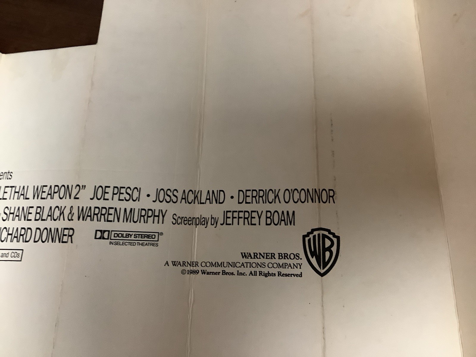 Rare 1989 Lethal Weapon 2 Windshield Sun visor, Sunset Marketing Movie Promo.