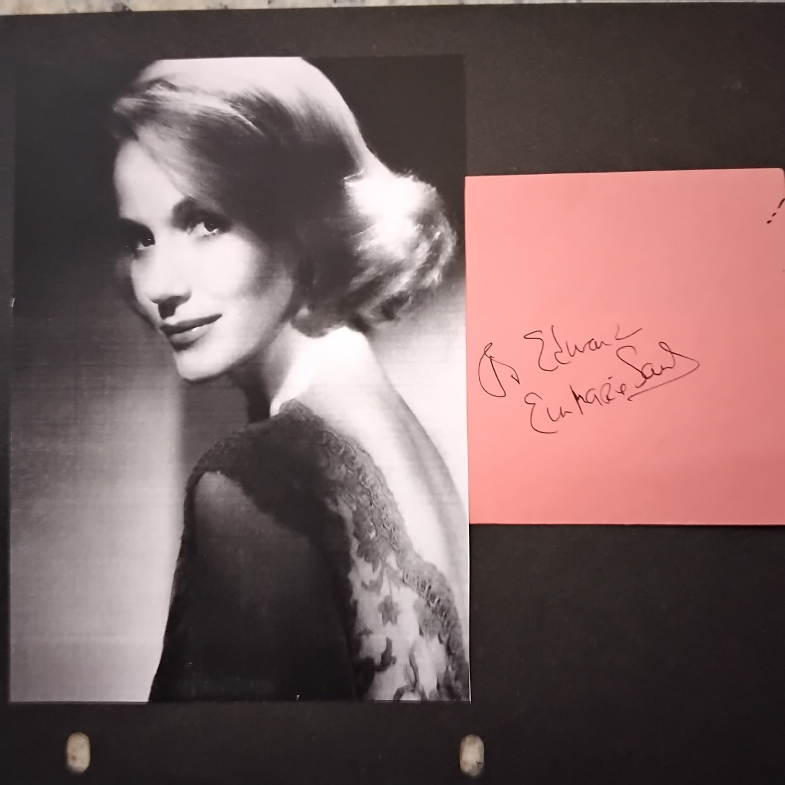 Eva Marie Saint SIGNED Paper Photo Film Actress On Waterfront North by Northwest