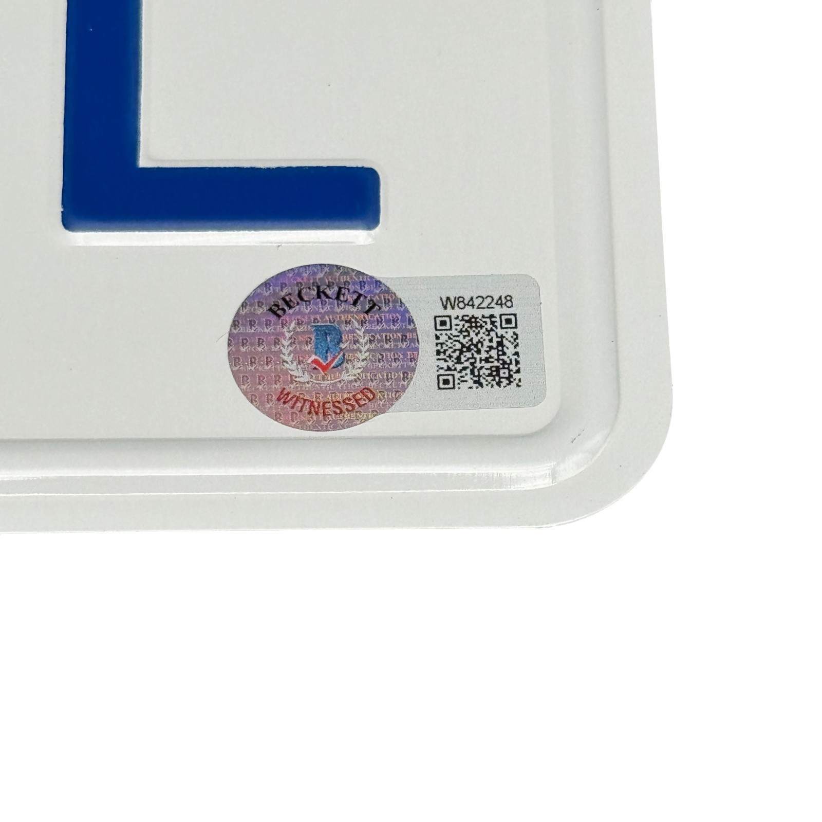 Michael J Fox + Christopher Lloyd Signed OUTATIME License Plate BTTF Beckett COA