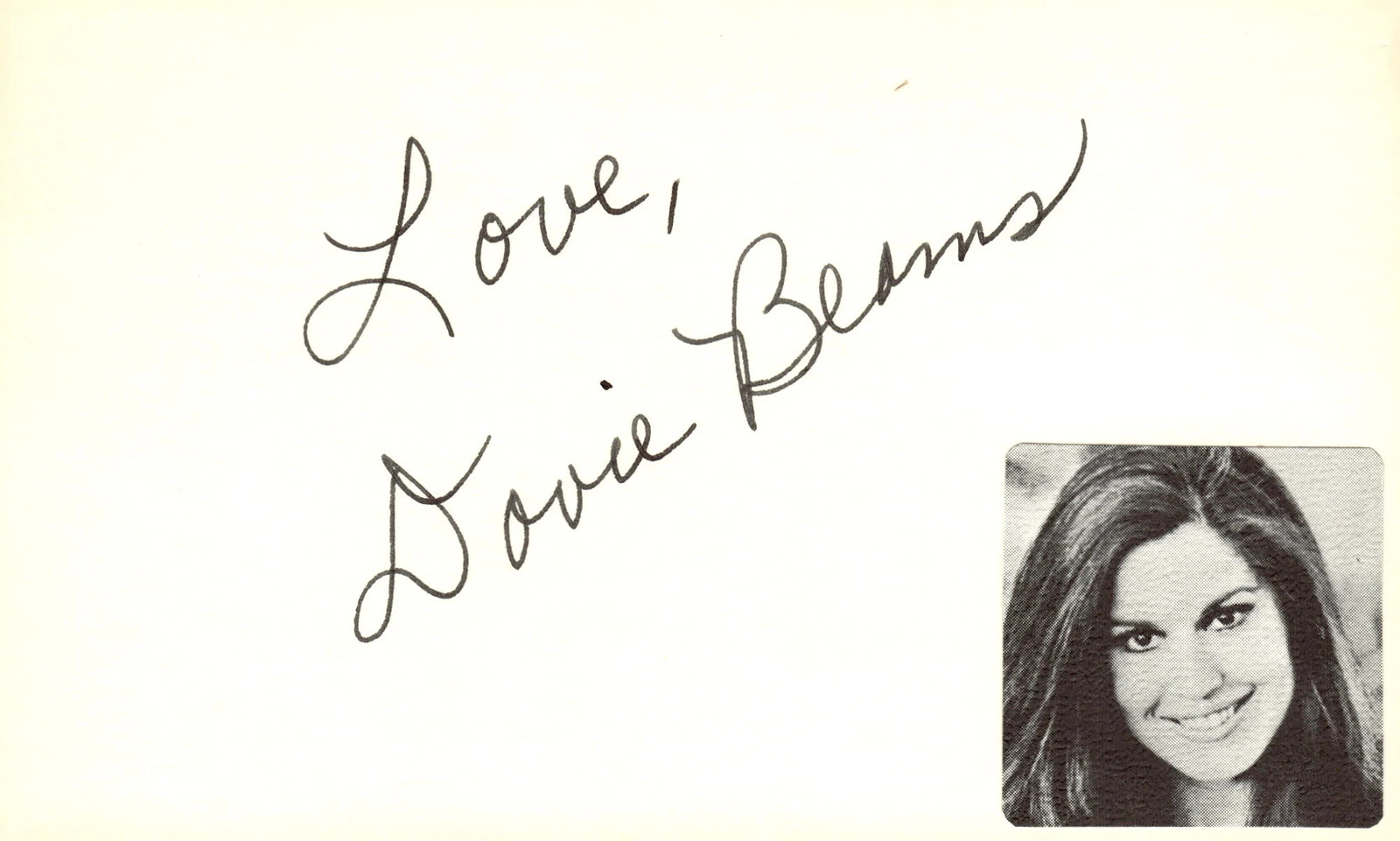 Dovie Beams Signed Auto 3×5 Index Card Kentucky Fried Movie