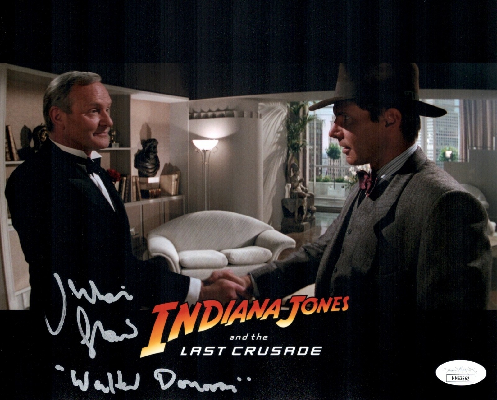 JULIAN GLOVER Signed 8×10 INDIANA JONES Walter Donovan Autograph JSA COA Cert