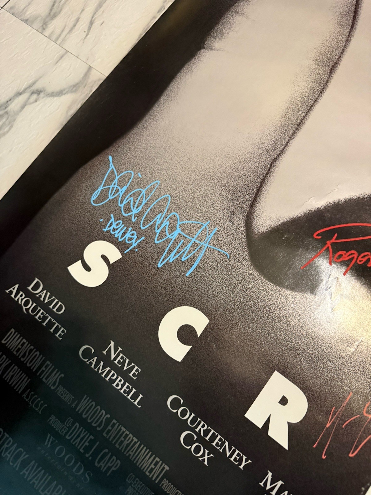 Signed Original Scream (1996) Poster 7 Autographs Total! 27×40