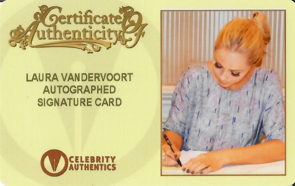 Laura Vandervoort Autographed 3×4 Signed Legendary Cuts Card w/ CA CoA & FSD