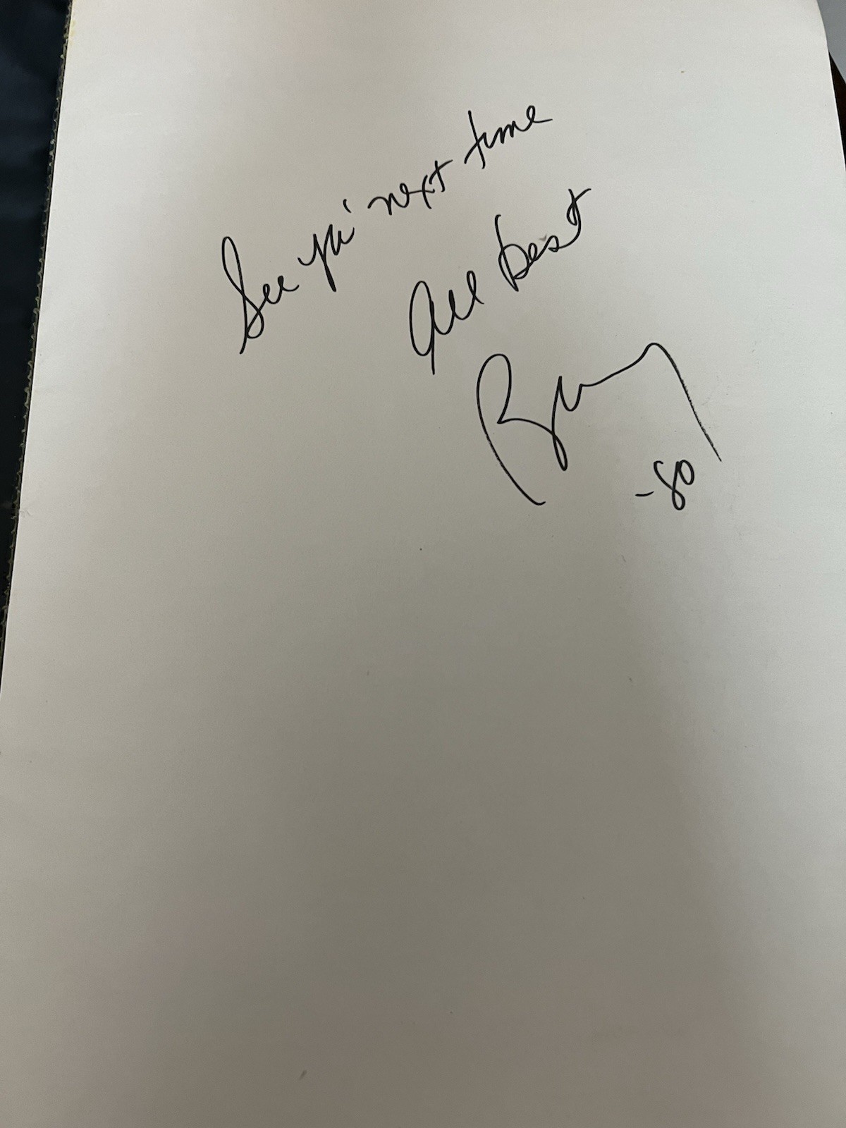 Barry Manilow 1980 World Tour Program Autographed