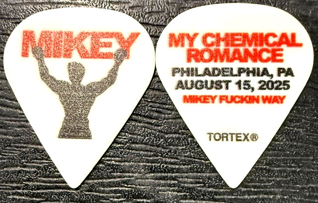 MY CHEMICAL ROMANCE / PHILADELPHIA / 2025 / RARE! / DUNLOP TOUR GUITAR PICK