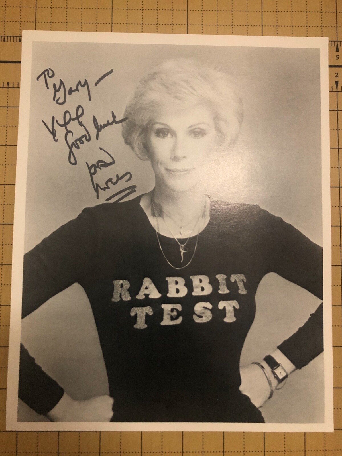 JOAN RIVERS(Died in 2014)Signed 8″ x 10″ Black & White Photo (Joan Rivers Show)