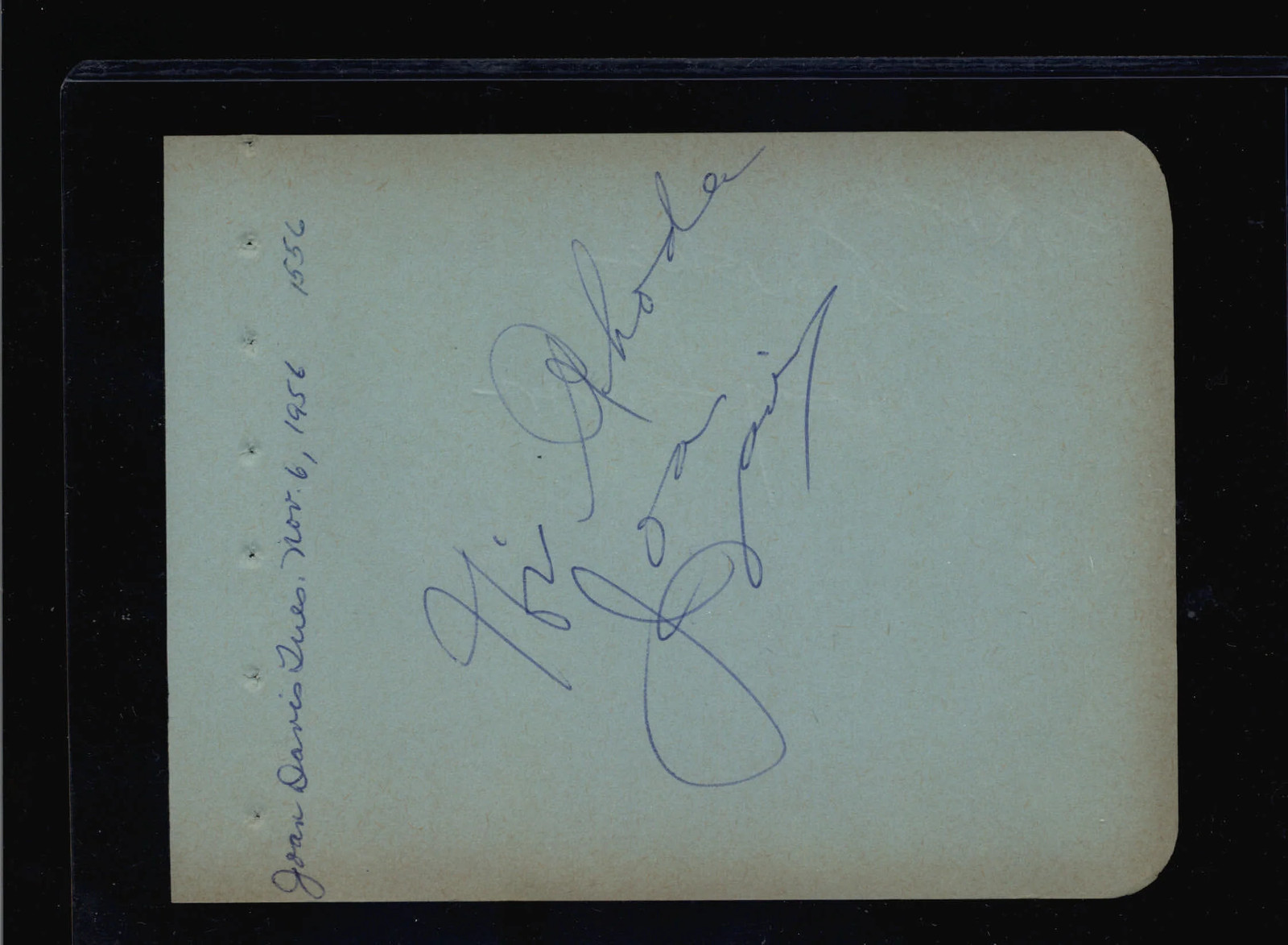 Joan Davis – Dual Signed Autograph Book Page – I Married Joan d.1961