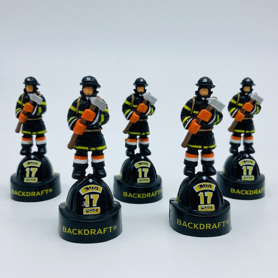Backdraft Fire Department 5 Fighter Mini Figure Set UNIVERSAL STUDIOS JAPAN 2002