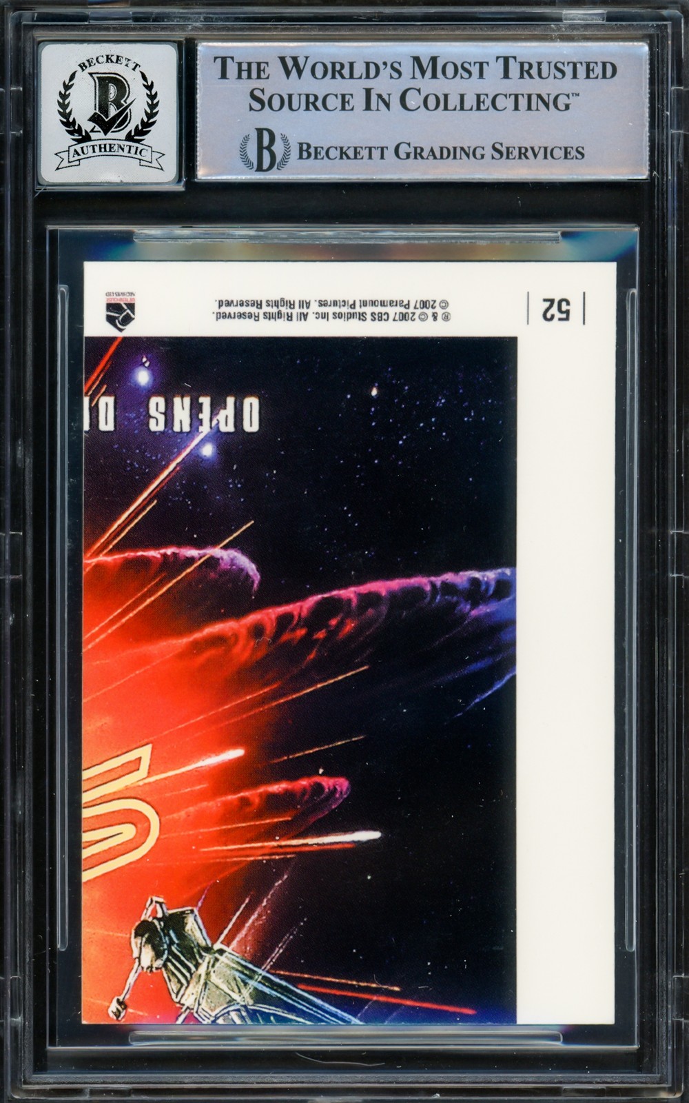 William Shatner Auto Signed 2007 Rittenhouse Card 52 Star Trek Sig 10 Beckett