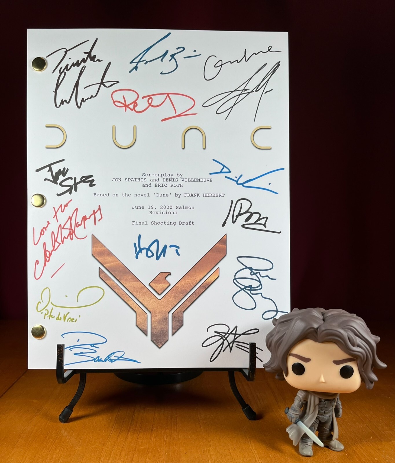 Dune 2021 Script Signed- Autograph Reprints- Dune Script- Denis Villeneuve