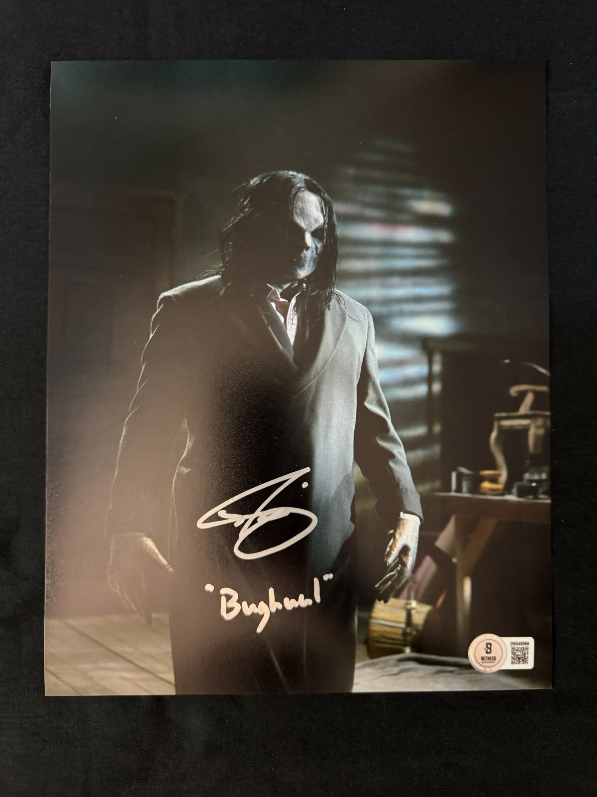 Nicholas King signed Sinister 8×10 photo (Bughuul inscription) W/Beckett witness