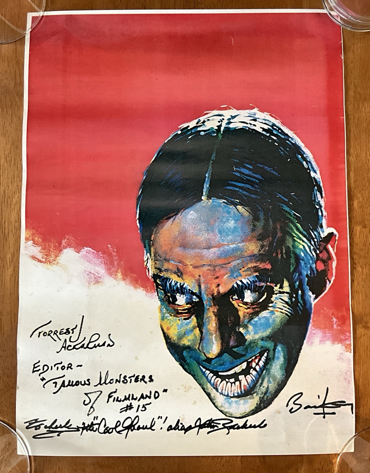 Zacherle THE COOL GHOUL Basil Gogos Artwork Famous Monsters #15 Picture Poster