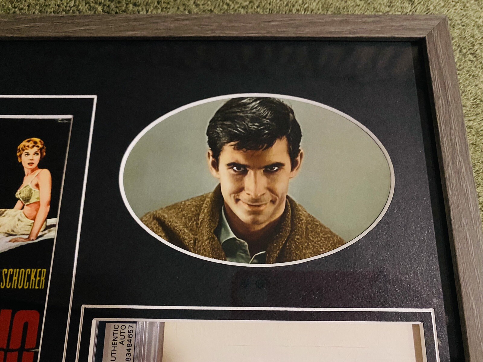 ANTHONY PERKINS Signed PSA Autograph ALFRED HITCHCOCK PSYCHO Framed no jsa bas