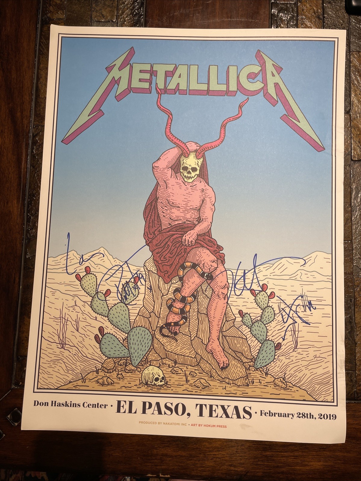 NETALLICA AUTOGRAPHS COA BAND SIGNED ￼POSTER Photograph Picture music ROCK P