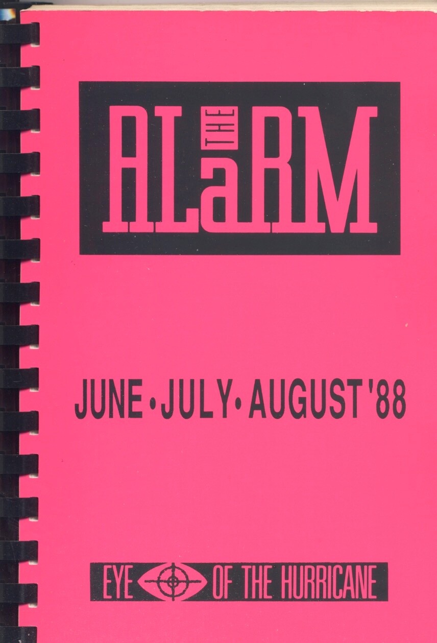 THE ALARM – TOUR – ITINERARY – 1988 – US – JUNE – JULY – AUGUST
