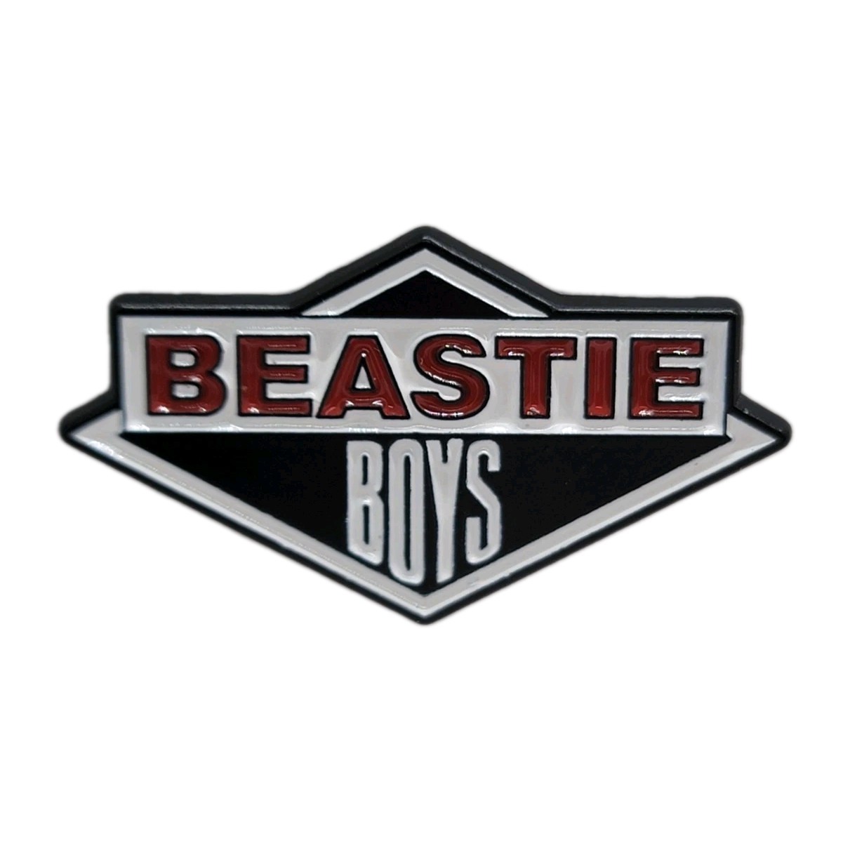 Beastie Boys Logo Enamel Pin – Red Black White Hip Hop Rock Band Lapel