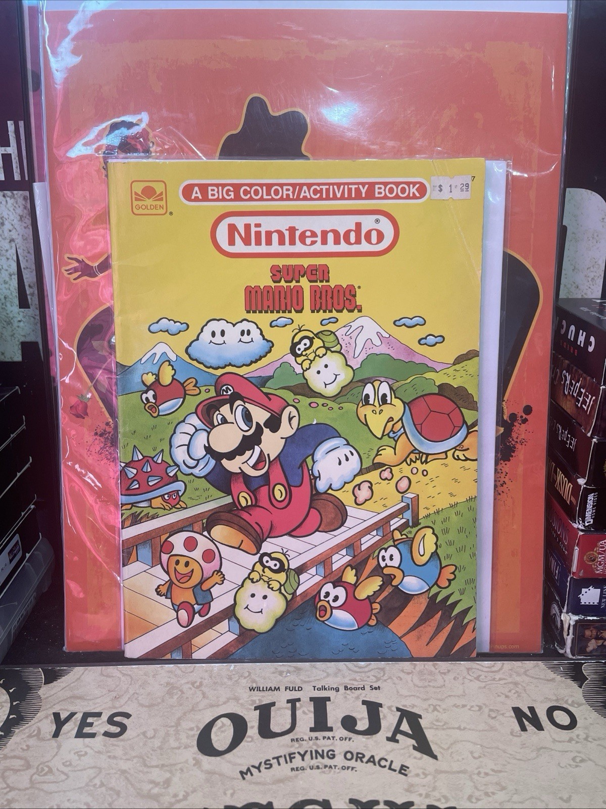 Super Mario Brothers Color Activity Book 1989 Golden Mostly Unused