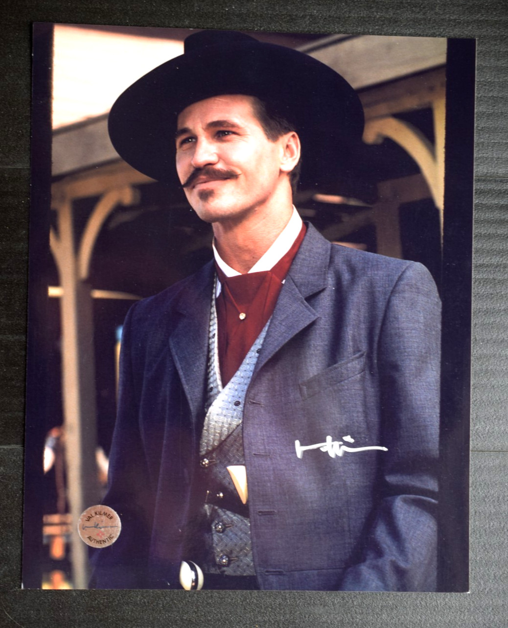 Val Kilmer Signed 8×10 Tombstone Color Photo AUTO w/ Kilmer Hologram