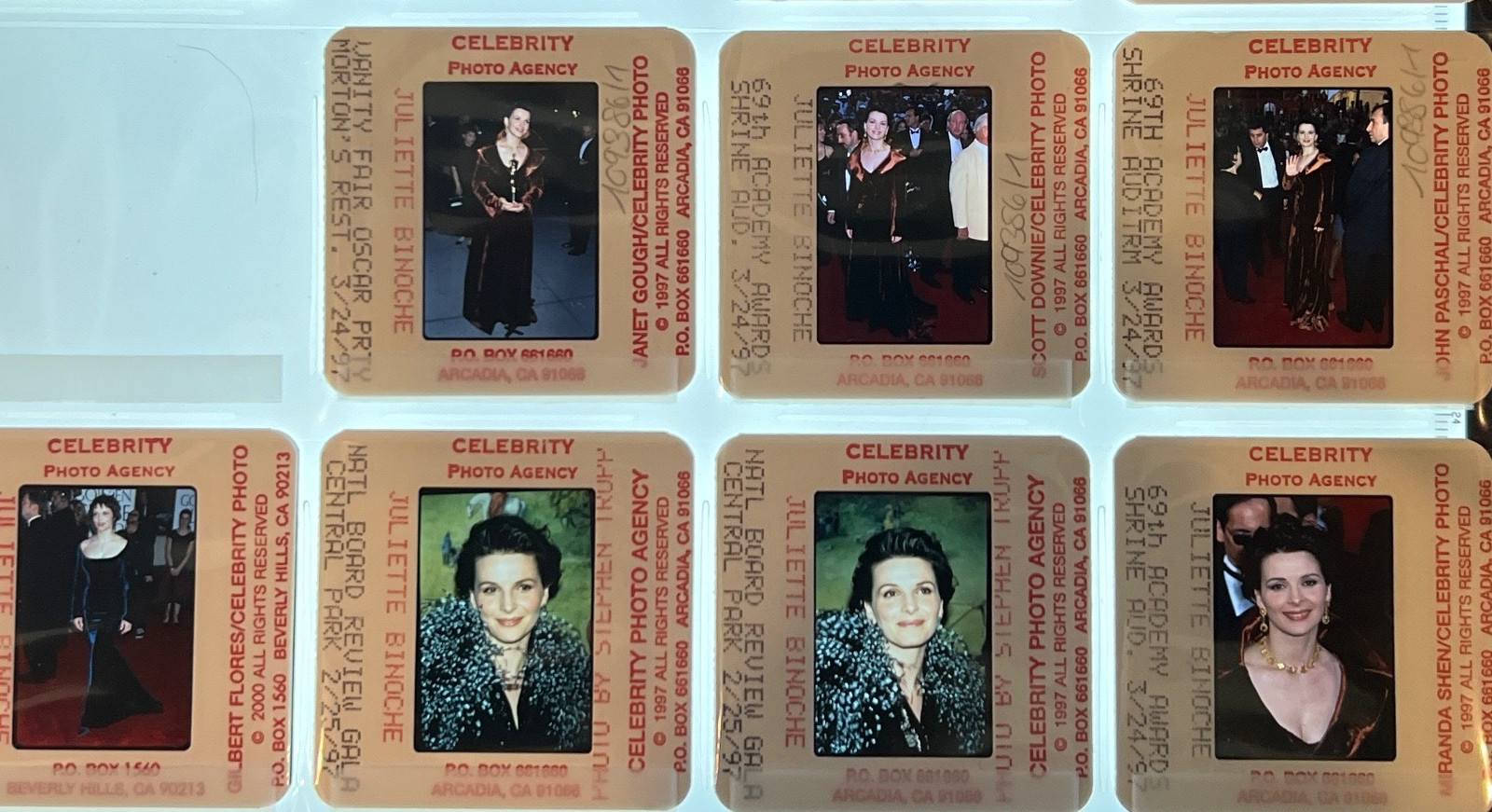 JULIETTE BINOCHE ORIG CANDID PHOTOS 35MM SLIDE TRANSPARENCY #420