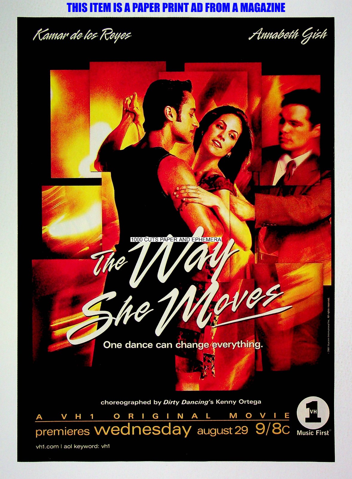 The Way She Moves VH1 TV 2001 Trade Print Magazine Ad Poster ADVERT