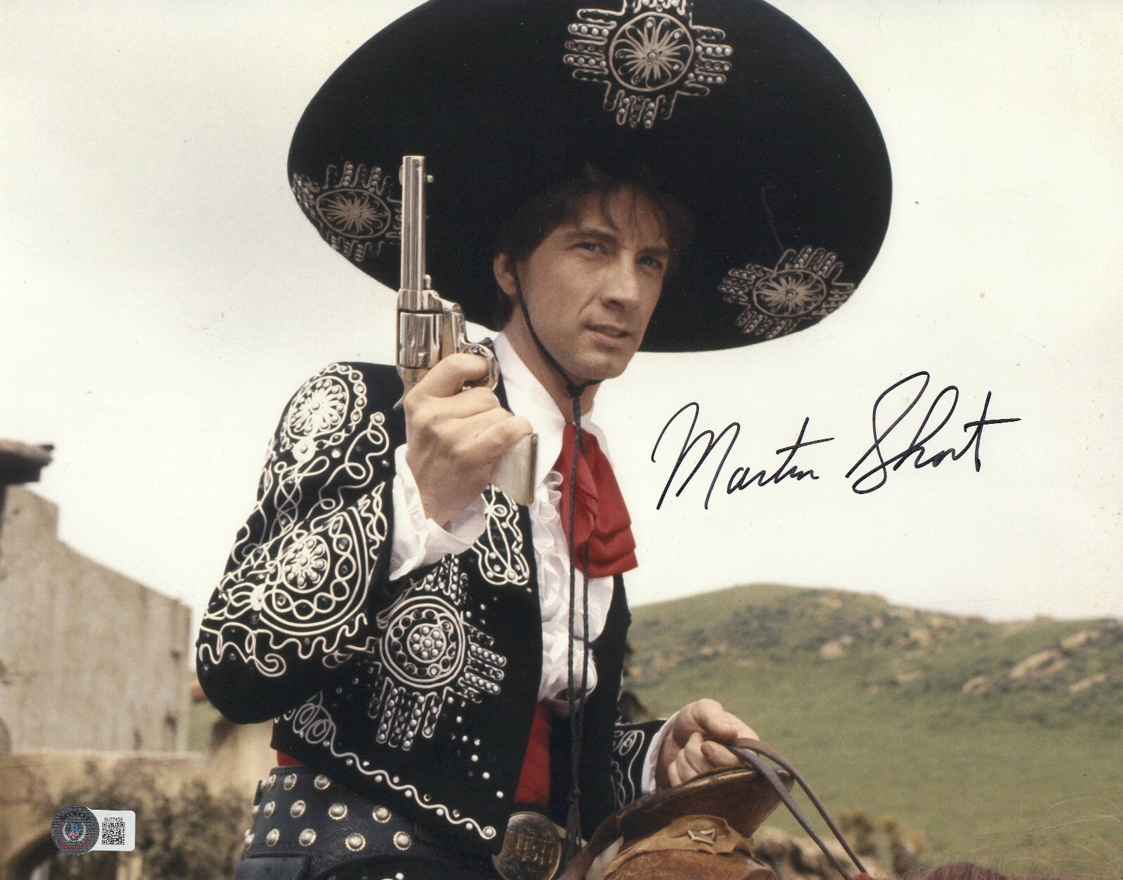 MARTIN SHORT SIGNED AUTOGRAPH THE THREE AMIGOS 11X14 PHOTO BECKETT BAS COA