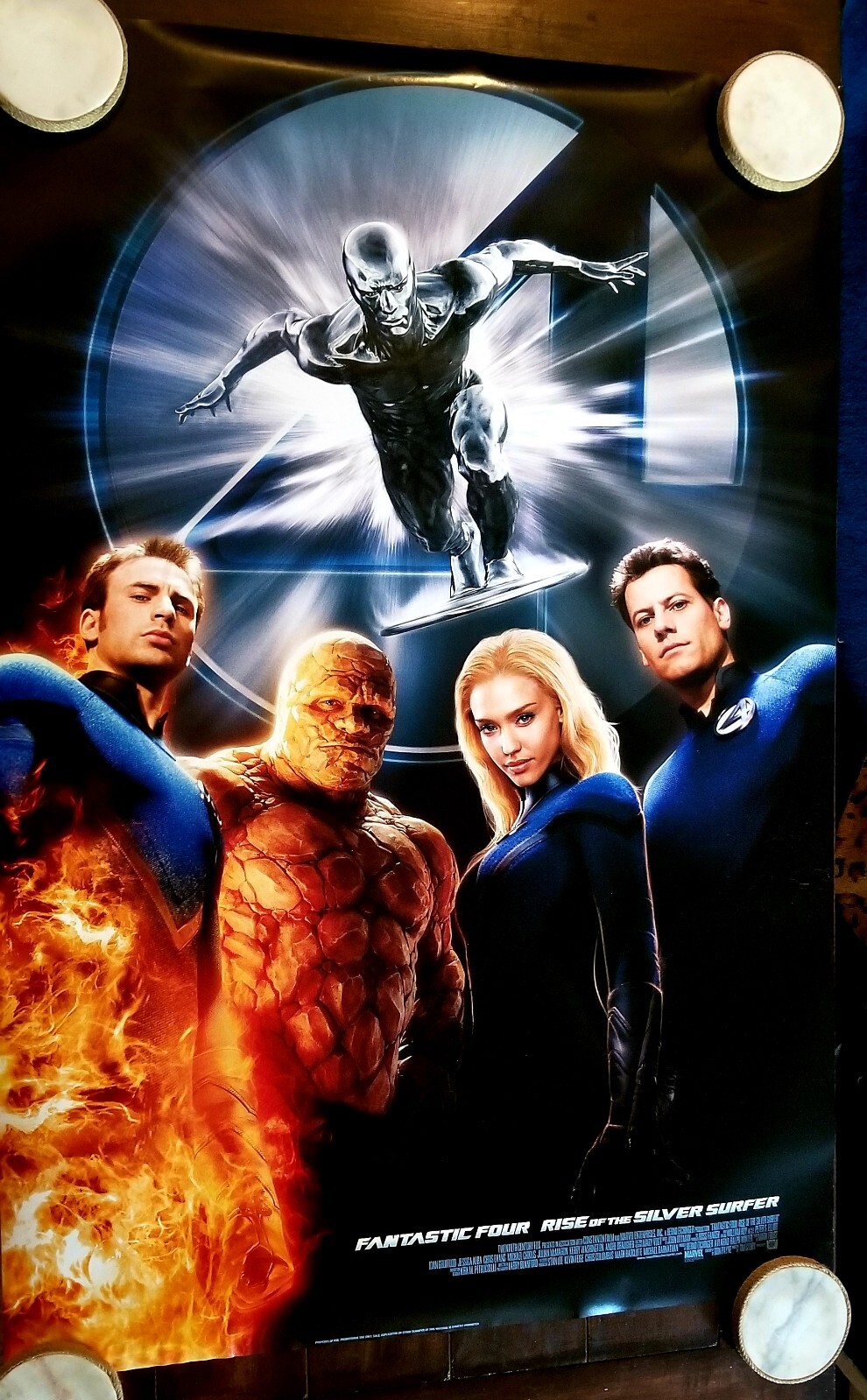 (MOVIE POSTER) Fantastic 4: Rise of the Silver Surfer (’07 Promo Double Sided)