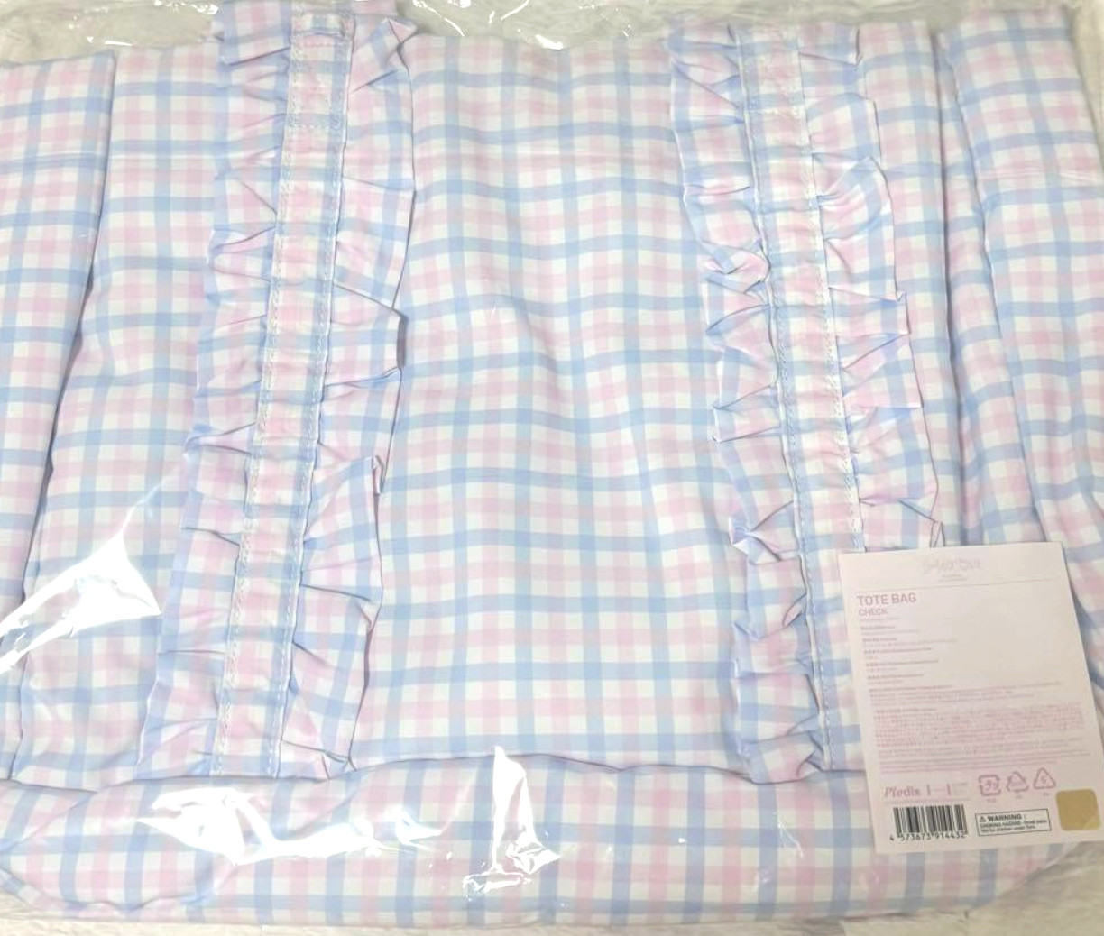 SEVENTEEN 2026 JAPAN FANMEETING ‘YAKUSOKU’ Tote Bag Check Pattern Pink New